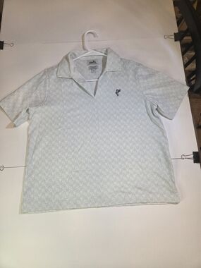Ashworth Light Mint Patterned Women's Polo